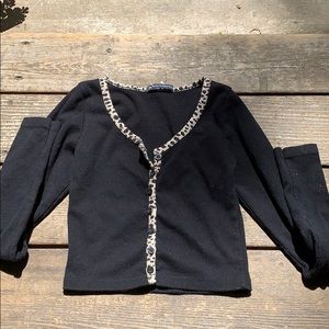 Black long sleeve brandy top, work once
